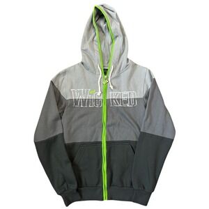 Wicked Green For Good Broadway Musical Hoodie Womens Size Small Full Zip Up